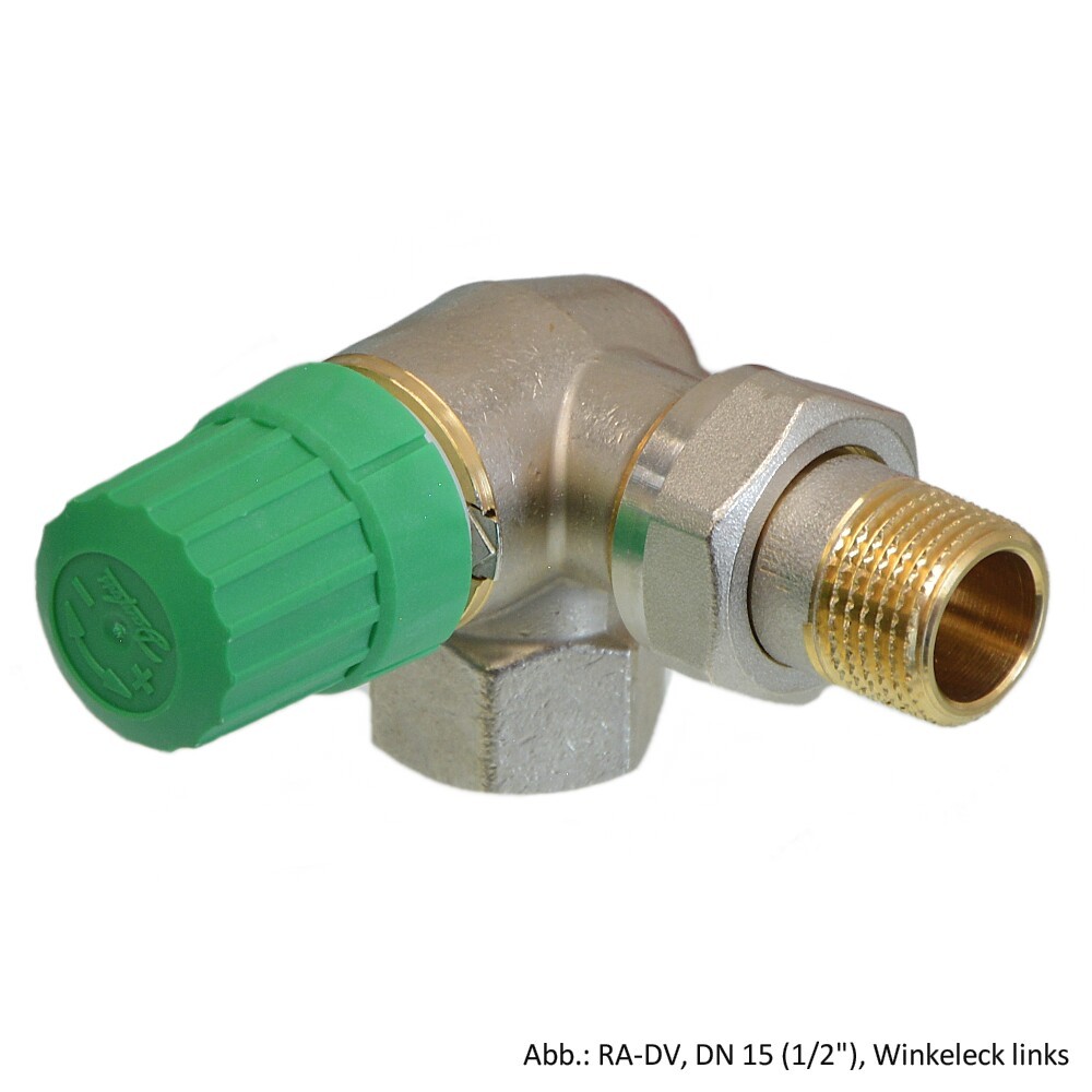 Danfoss Ventilgehäuse RA-DV 10 (3/8"), Winkeleck links, Dynamic Valve, 013G7718
