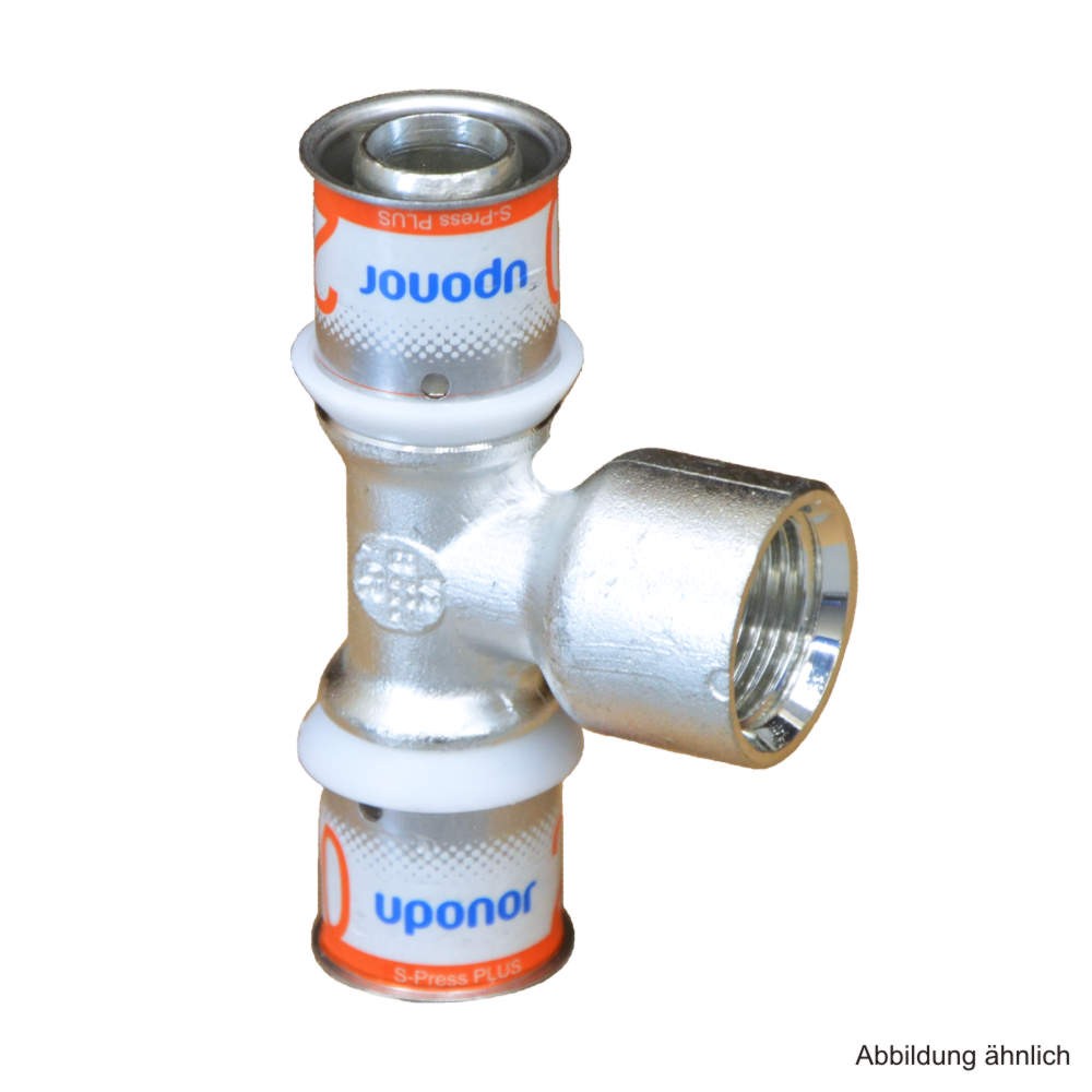 Uponor S-Press PLUS MLC T-Stück mit IG 16 mm x 1/2" x 16 mm