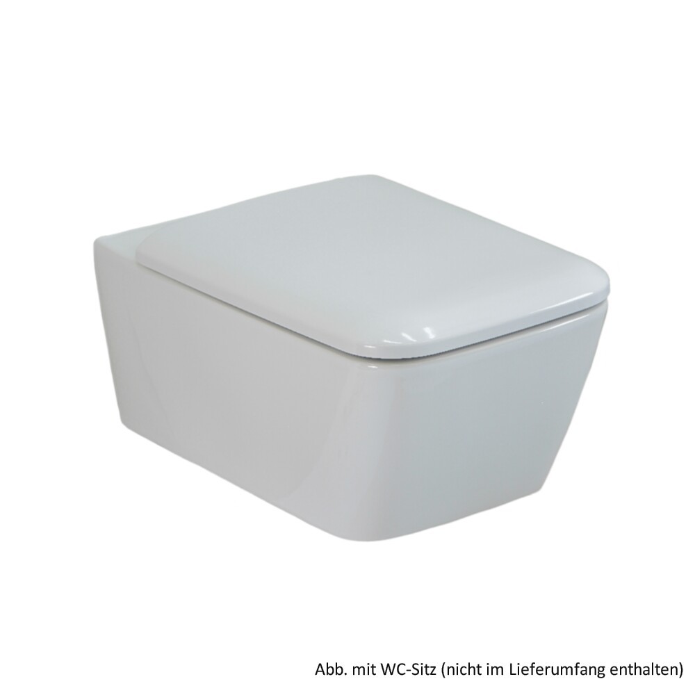 Geberit Wand-Tiefspül-WC iCon Square ohne Spülrand, weiß KeraTect, 201950600