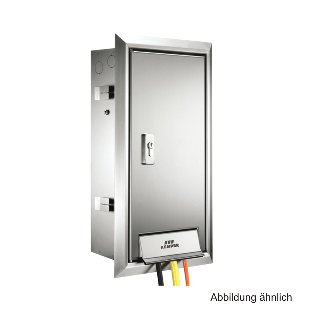 Kemper 'Tresor' Wandeinbauschr. 470x250x120mm mit Außenarm. u. Steckd., 21003015