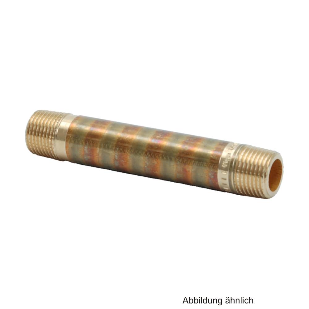 Rotguss Langnippel, Serie 3530, 3/8" x 40 mm