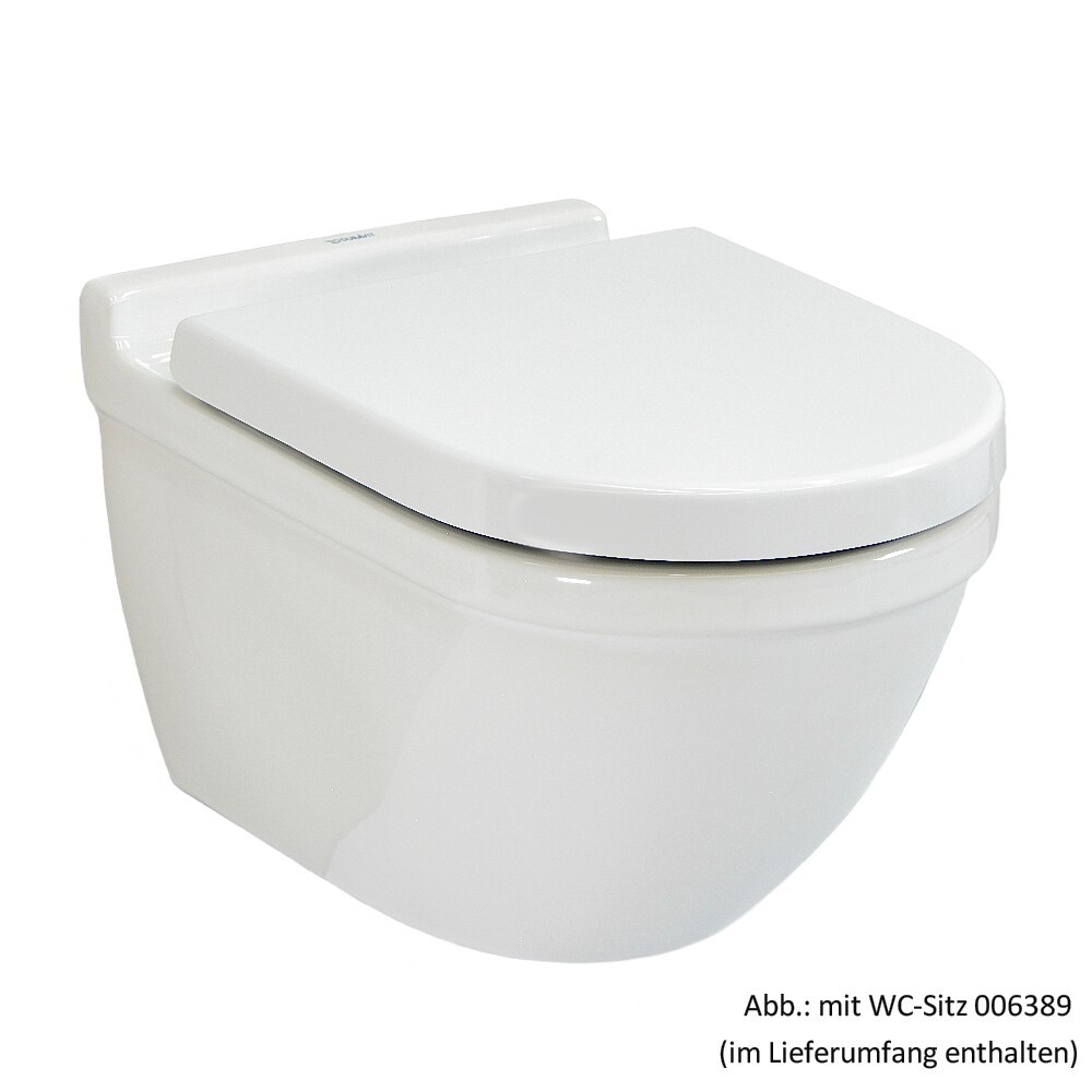  Duravit Starck 3 Set Wand-Tiefspül-WC rimless+ WC Sitz, weiss, 45270900A1