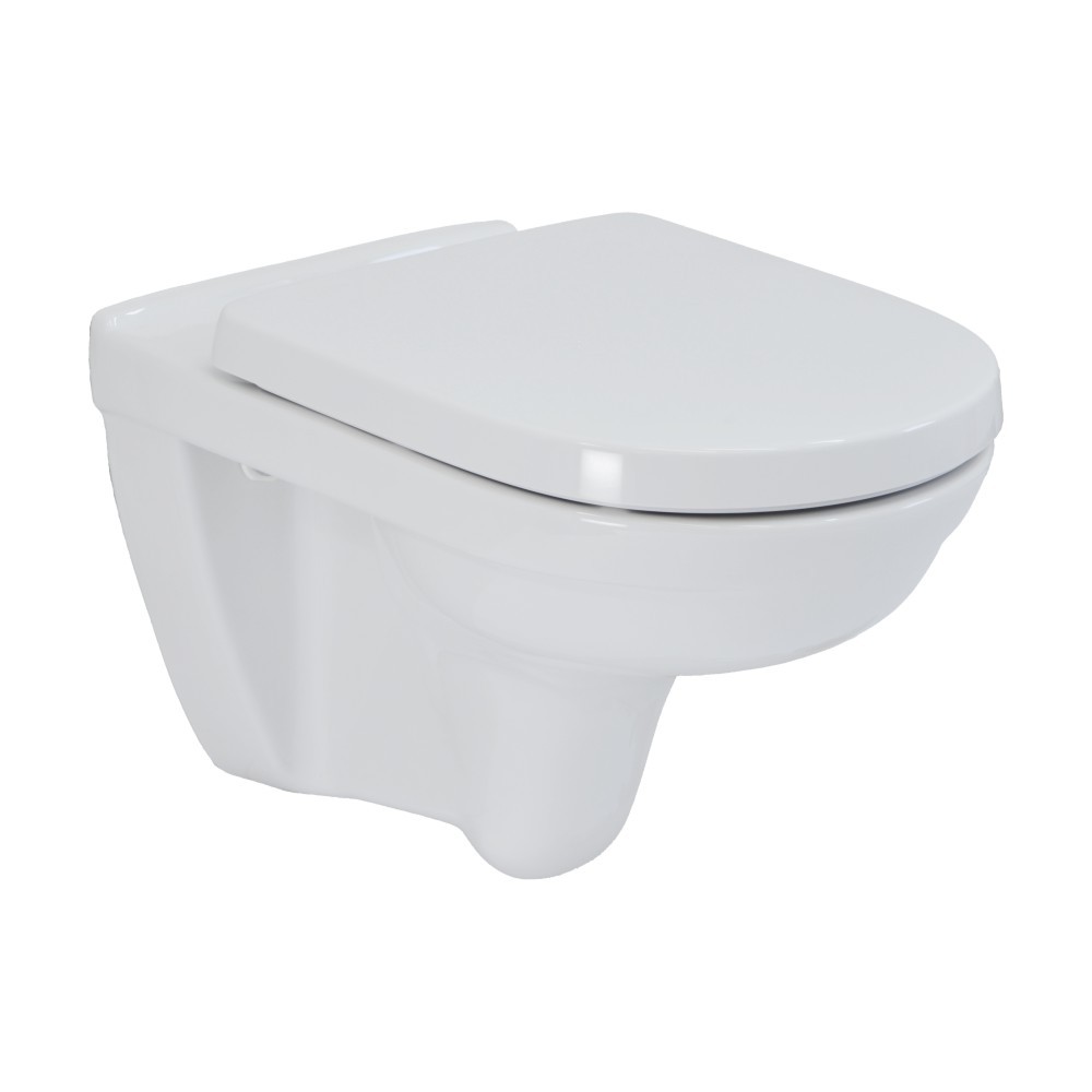 Villeroy & Boch O.novo Combi-Pack WC spülrandlos, weiß CeramicPlus mit WC-Sitz