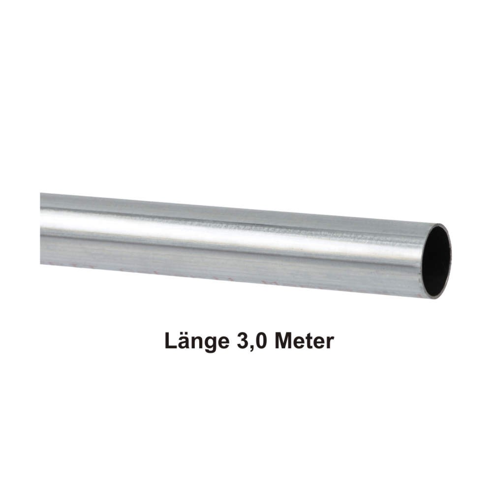C-Stahl Systemrohr, blank, Länge 3,0m, 28 x 1,5 mm