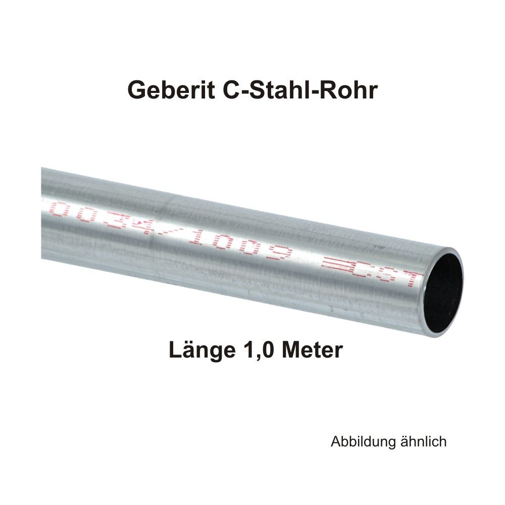 Geberit Mapress C-Stahl Rohr, außen verzinkt, 1,00 m Stange, 28 x 1,5 mm