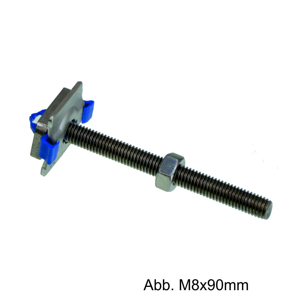 Hammerkopfbefestigung, edelstahl, M 8 x 90mm