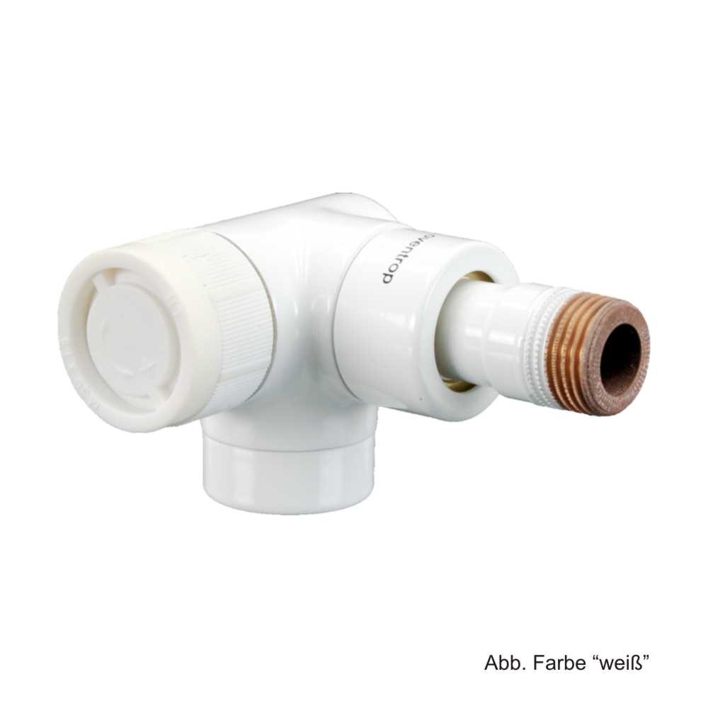 Oventrop Design Thermostatventil Baureihe E - Winkel-Eckventil-Links 1/2", weiß