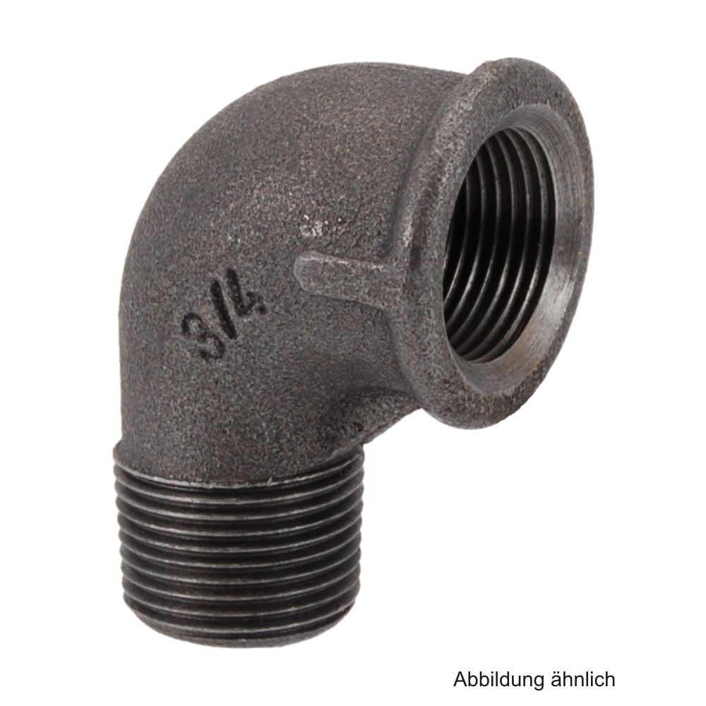 Winkel schwarz, Nr.92 i/a 90°, 1 1/4"