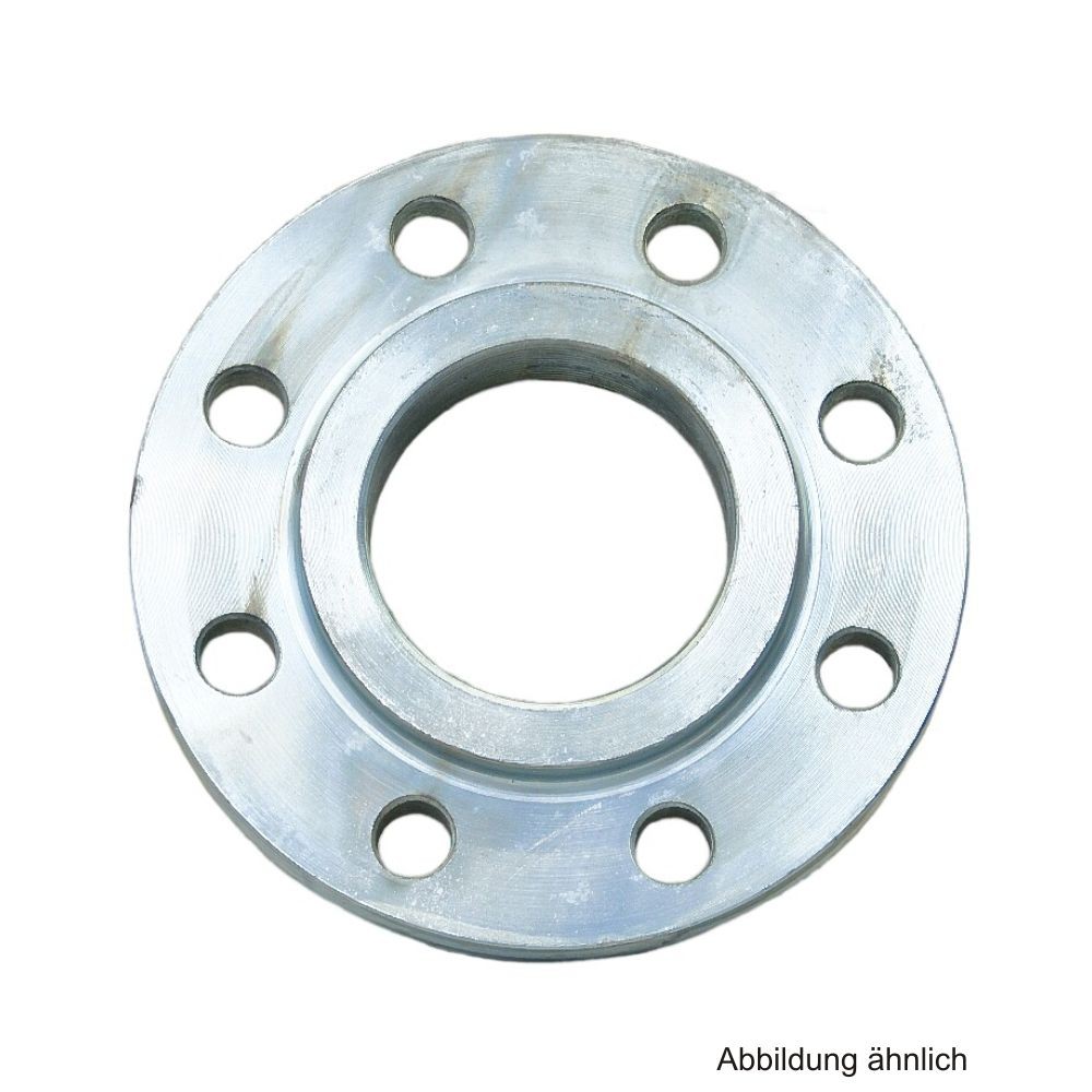 Gewindeflansch aus Stahl, verzinkt, PN 16, LK d=160mm, SZ = 8, DN 80 (3")