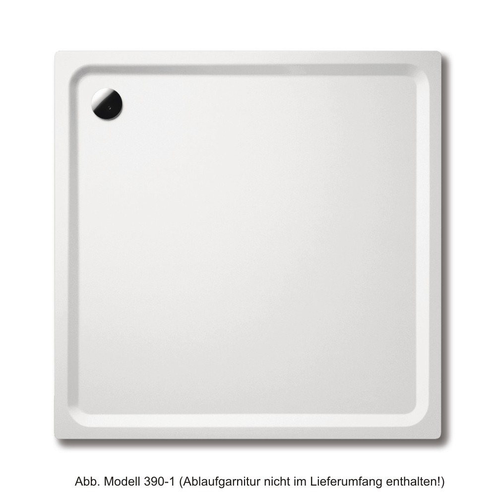 Kaldewei Duschwanne SUPERPLAN 390-1 inkl. Styroporträger, 900x900x25mm,alpinweiß