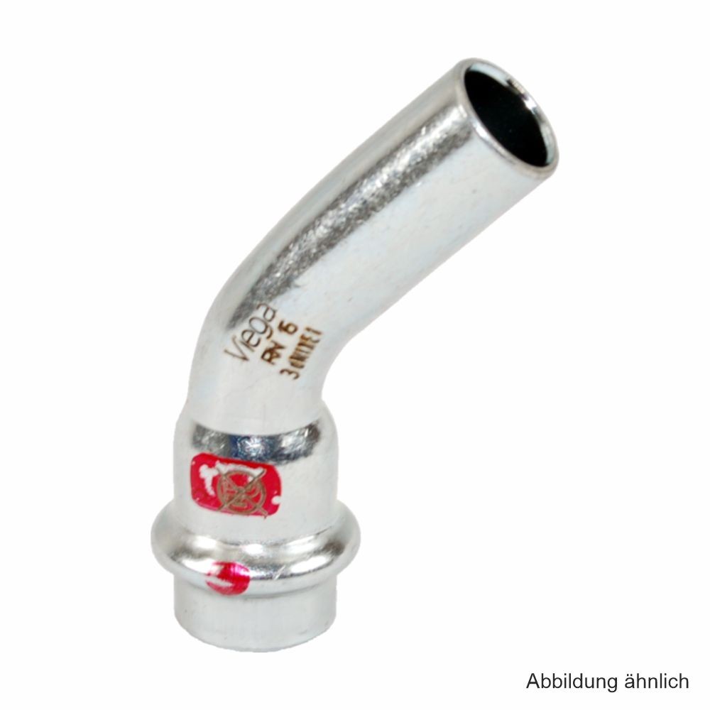 Viega Prestabo XL-Bogen 45° I-A, Modell 1126.1XL, 108 mm
