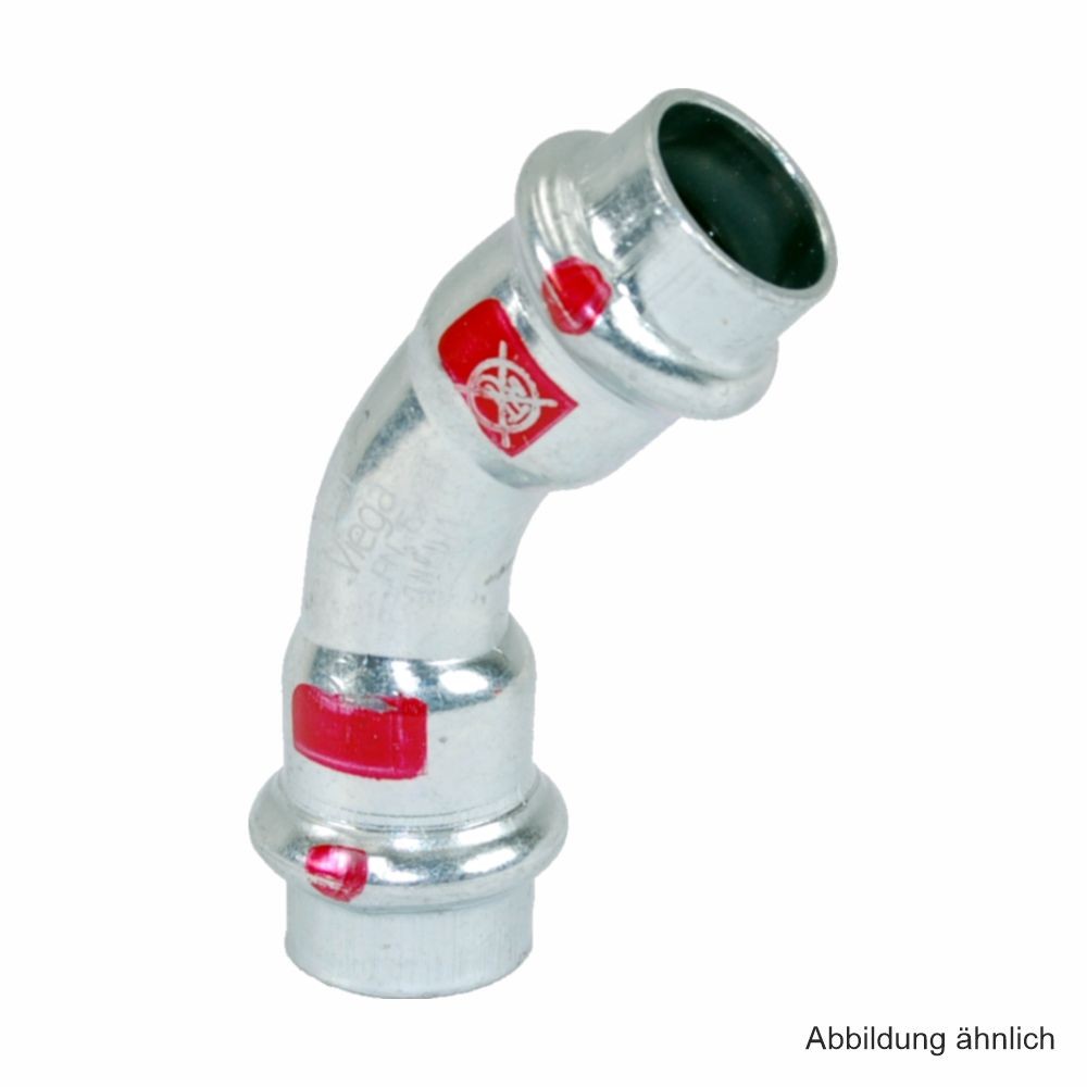 Viega Prestabo XL-Bogen 45° I-I, Modell 1126XL, 88,9 mm