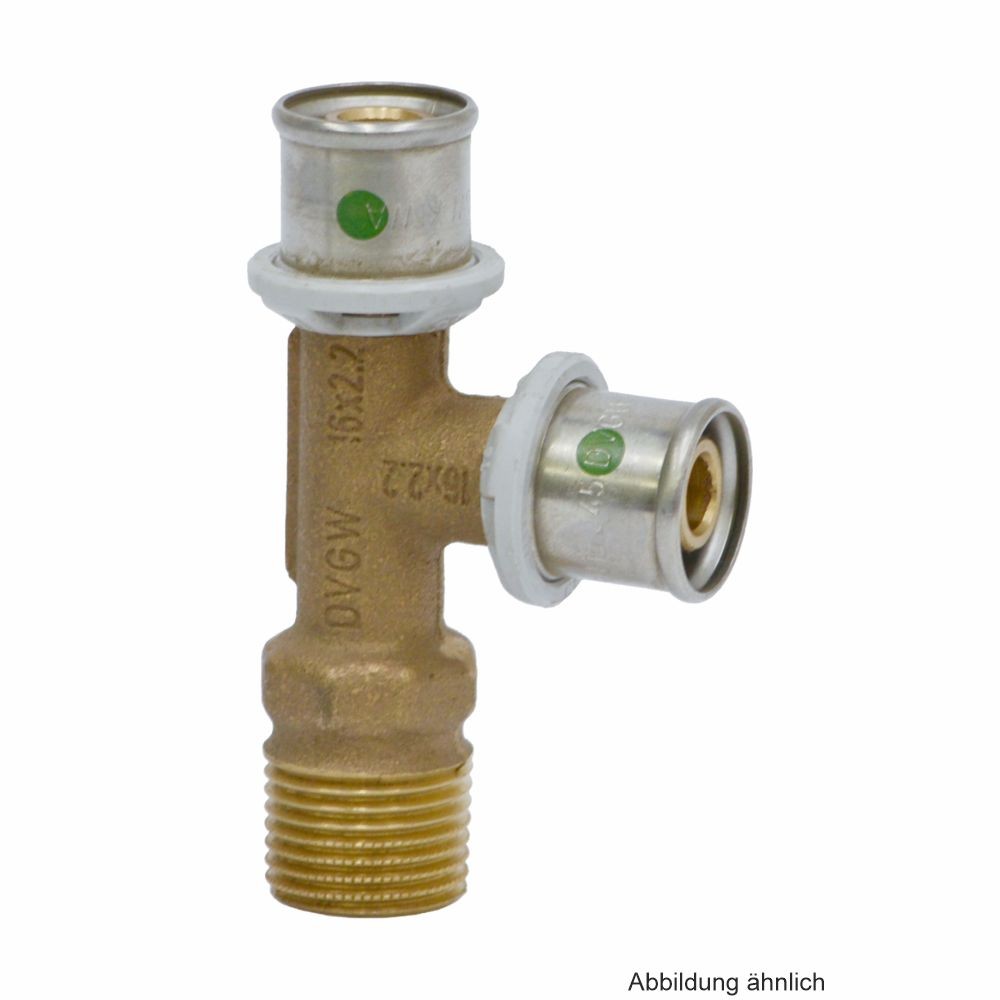 Viega Sanfix P-T-Stück, Modell 2126.4, Rotguss, R 1/2" x 16 x 16 mm