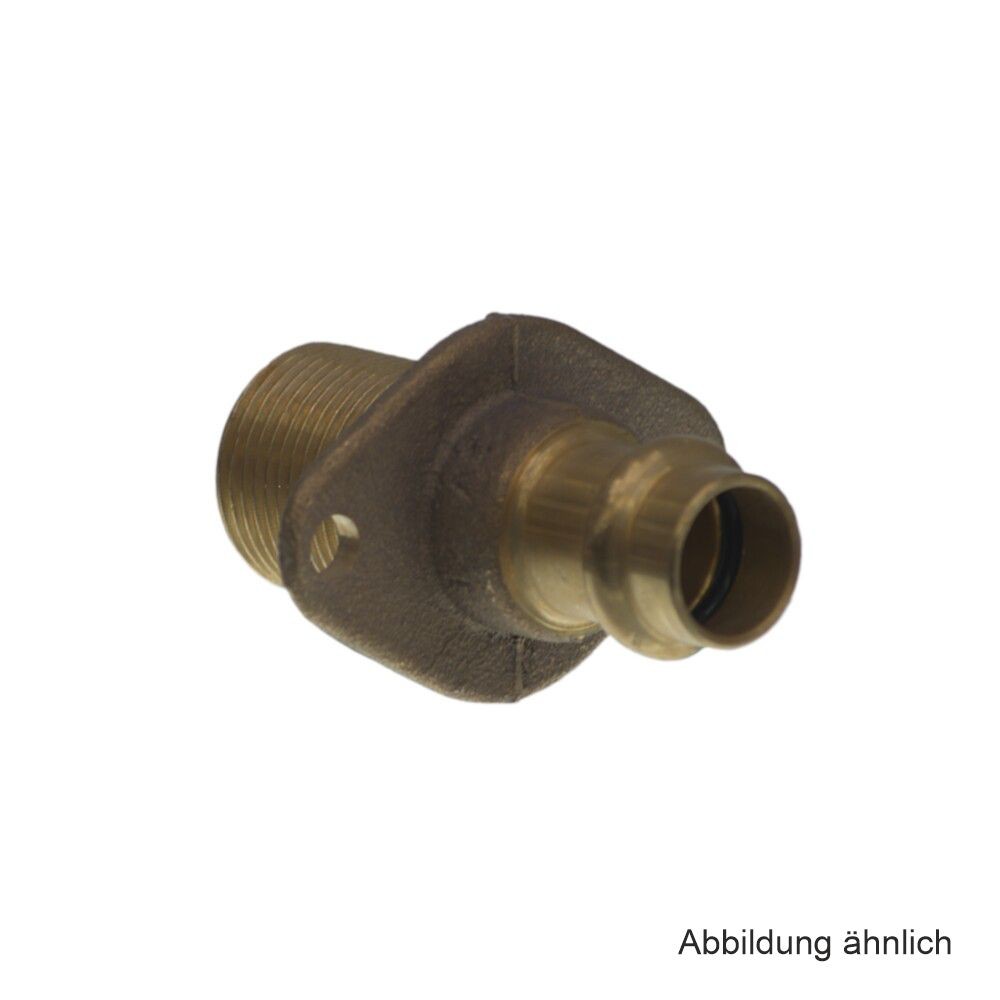 Viega Sanpress Wanddurchführung,Rotguss, SC-Contur,15mm x Rp 1/2" x G3/4" x 65mm