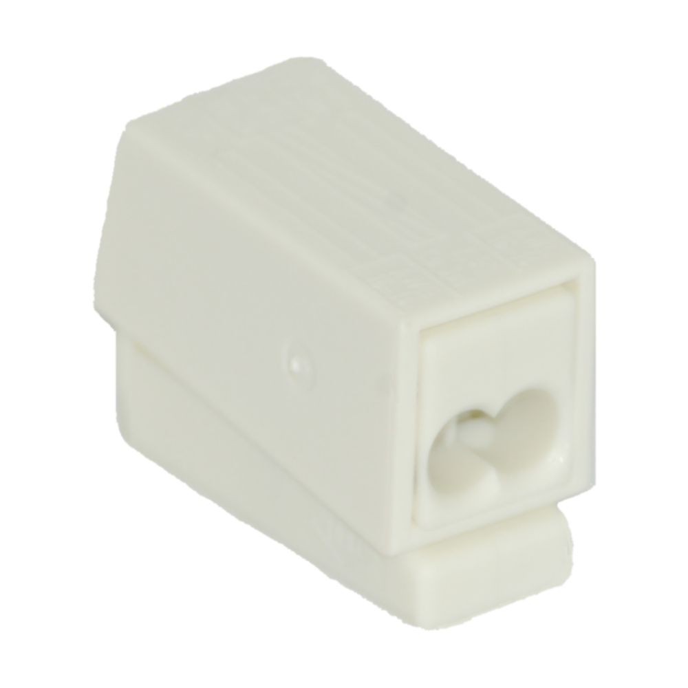 Wago 2-Leiter-Leuchtenklemme 0.5-2.5 mm², e+f, 2x1-2.5 mm² e, 10 Stck., weiß