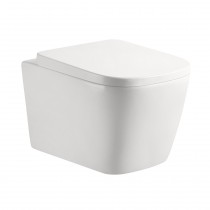 Design Wand-Tiefspül-WC spülrandlos inkl WC-Sitz mit Absenkautomatik, weiß