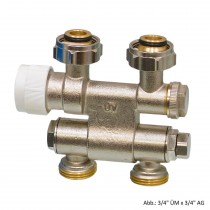 Oventrop Anschlussarm. Multiblock TF, Ein-/Zweirohr, 3/4"ÜMx3/4"AG, 1184025