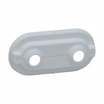 Danfoss Doppelrosette (PVC weiß) für Rohrdurchmesser 12-24mm, Mittenabstand 50mm