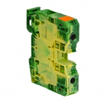  Wago 2-Leiter-Durchgangsklemme 35qmm, mit Power-Cage-Clamp Anschluss, grün-gelb