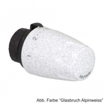 HEIMEIER Thermostat-Kopf DX Art-line Glasbruch Alpinweiss, 670009900