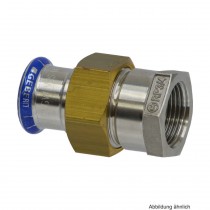 Mapress Edelstahl Übergangsverschraubung mit Überwurfmutter Messing,28mm x 1" IG
