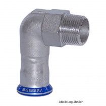 Mapress Edelstahl Übergangswinkel 90° AG, 15mm x 1/2"