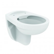 Ideal Standard Eurovit Wand-Tiefspül-WC spülrandlos inkl. WC-Sitz, weiß