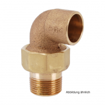 Lötfitting Rotguss Winkelverschr., konischd. mit 1 AG, Serie 4098G, 15 mm x 3/4"