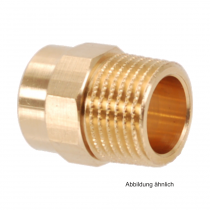 Lötfitting Rotguss Übergangsnippel mit 1 Außengewinde, Serie 4243G, 15 mm x 3/8"