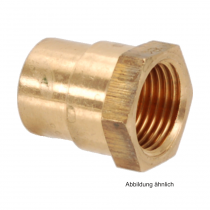 Lötfitting Rotguss Übergangsmuffe mit 1 Innengewinde, Serie 4270G, 22 mm x 1"