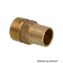 Lötfitting Rotguss Doppelnippel mit Außengewinde 15 mm x 1/2", Serie 4280G