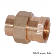 Lötfitting Rotguss Verschraubung flachdichtend, Serie 4330G, 28 mm x 1" IG