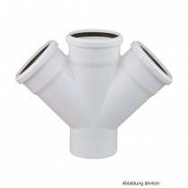 Rehau Schalldämmender Raupiano Plus Doppel-Abzweig DN 110-110-110, 45°