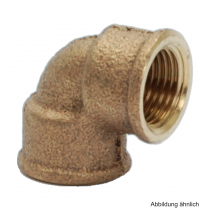 Rotguss Winkel 90° mit 2 Innengewinden, Serie 3090, 1"