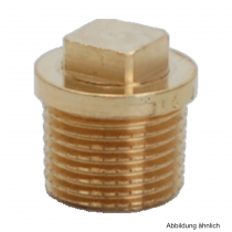 Rotguss Stopfen mit Gewinde, Serie 3290, 1/4"