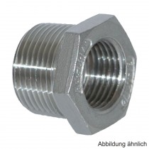 Edelstahl Reduktionsstück mit 1 Innengewinde 1 AG, Serie 241, 1 1/4" x 1"