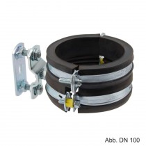 Körperschalldämmende Stützbefestigung für Abwasserleitungen, DN 100, di=110mm