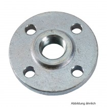 Gewindeflansch aus Stahl, verzinkt, PN 6, LK d=55mm, SZ = 4, DN 15 (1/2")