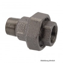 Verschraubung i/a, flachdichtend, schwarz, Nr. 331, 3/4"