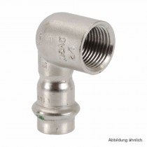 Viega Sanpress Inox Winkel 90° mit IG, mit SC-Contur, Modell 2314.2, 22mm x 1/2"
