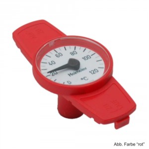 HEIMEIER Thermometer für Globo Kugelhahn DN 40 bis DN 50, Farbe "rot"