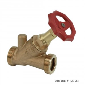Kemper Weser Freistrom-Absperrventil ohne Entl. DN 20 mit Muffenanschl. IG  3/4"