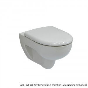 Geberit Wand-Tiefspül-WC Renova ohne Spülrand/Rimfree, weiß, 203050000