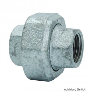 Verschraubung i/i, flachdichtend, verzinkt, Nr. 330, 1 1/4"