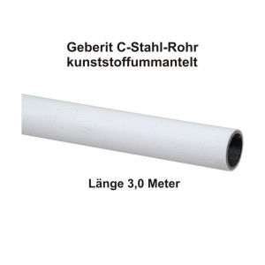 Geberit Mapress C-Stahl Rohr, kunststoffummantelt, 3,0 m Stange, 28 x 1,5 mm