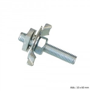 Sicherheitsdrehfix Befestigung, verz. für Montageschienen 27/18 & 28/30, 8x180mm