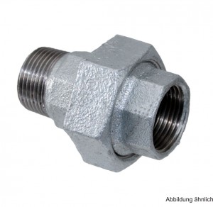 Verschraubung i/a, flachdichtend, verzinkt, Nr. 331, 1 1/4"