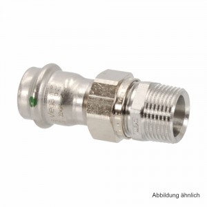 Viega Sanpress Inox Verschr. flachd. mit AG, SC-Contur, Mod. 2365, 22 mm x 1"