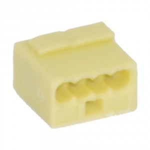 Wago Micro-Dosenklemme 0.6-0.8 mm² e, 4fach, 10 Stck., gelb 243504-10