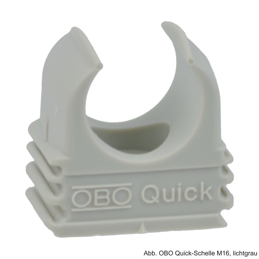 OBO Bettermann 2955 M25 Quick-Schelle PP lichtgrau RAL7035 100 Stück